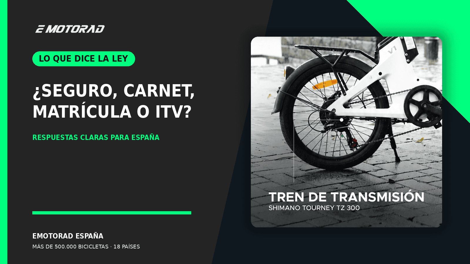 ¿Necesitas seguro, carnet, matrícula o ITV para una bicicleta eléctrica?
