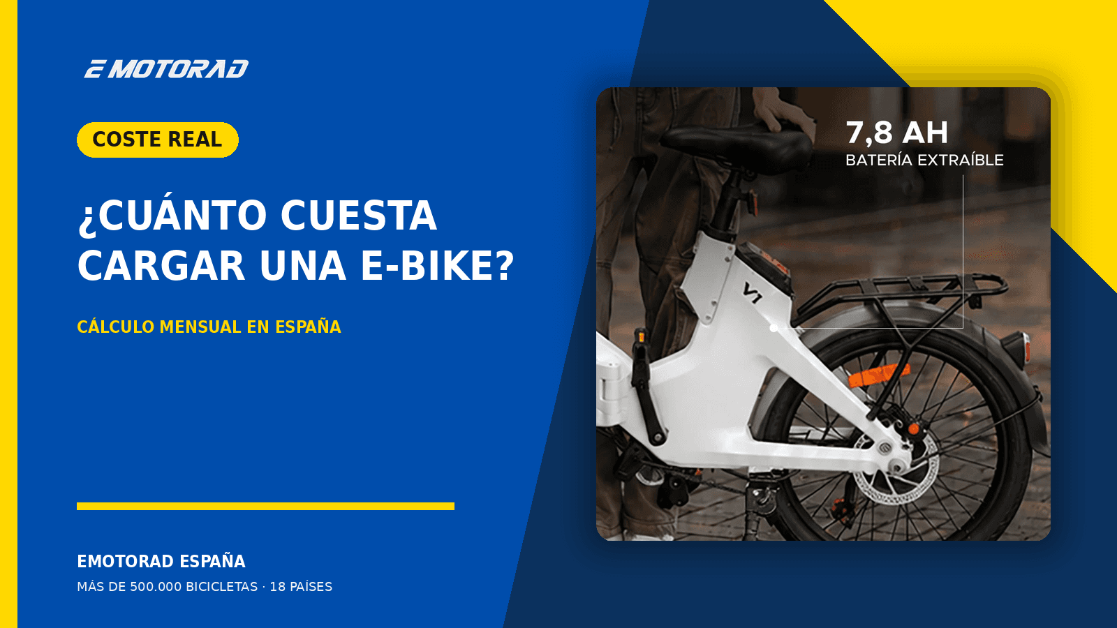 Cuánto cuesta cargar una bicicleta eléctrica al mes en España
