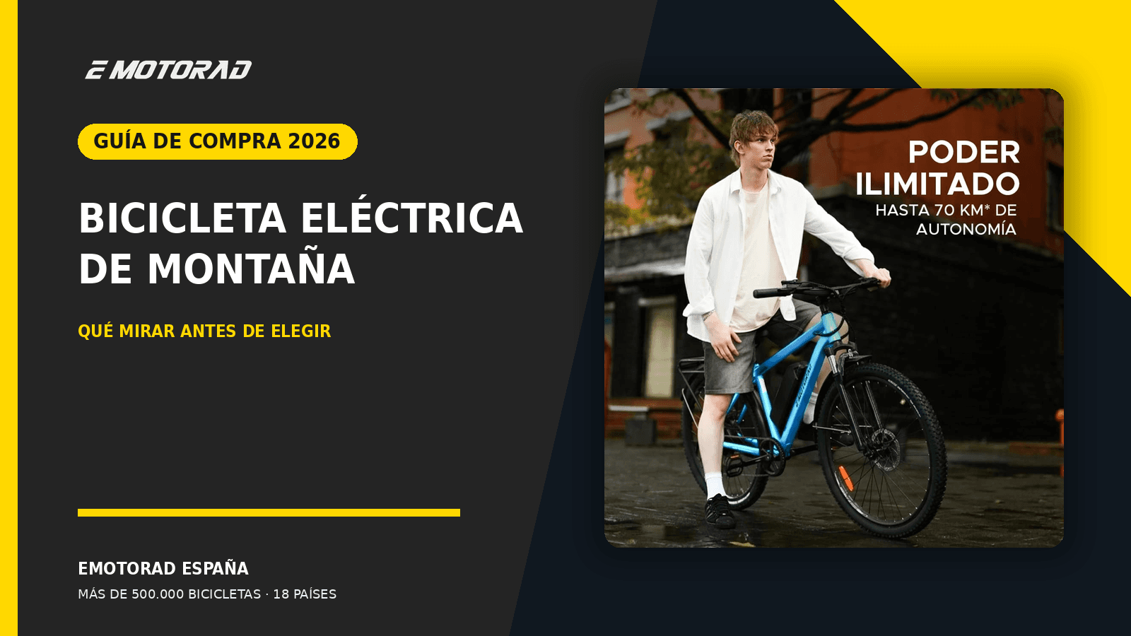 Bicicleta eléctrica de montaña: guía de compra y mejores opciones en 2026