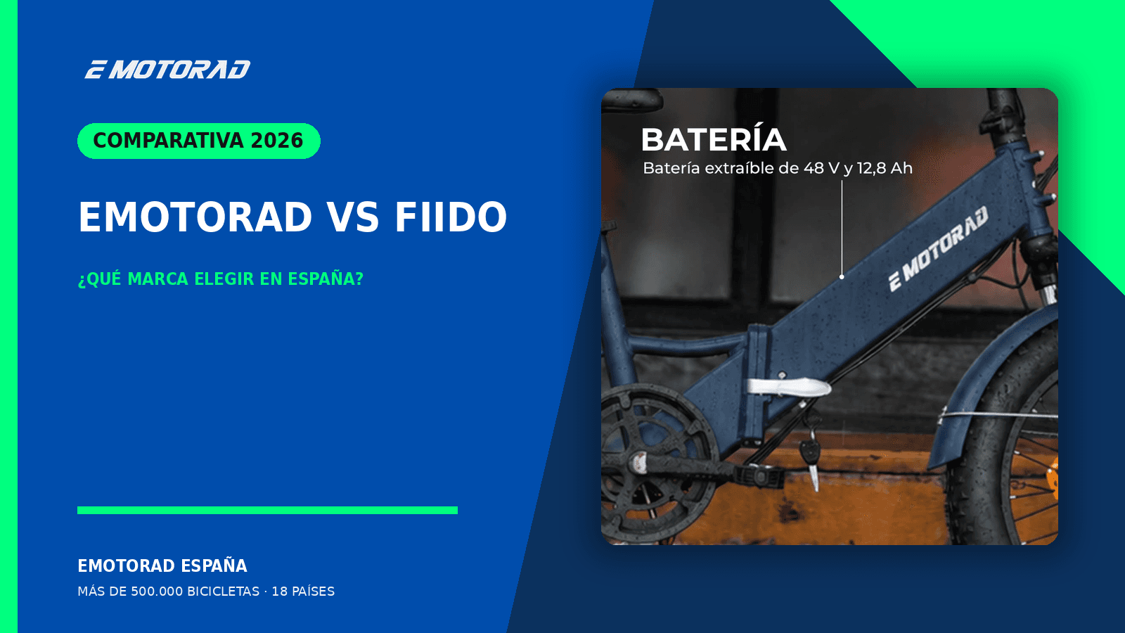 EMotorad vs Fiido: qué marca de bicicleta eléctrica elegir en España