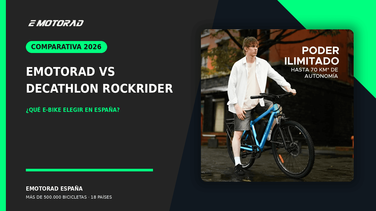 EMotorad vs Decathlon Rockrider: qué bicicleta eléctrica elegir en España
