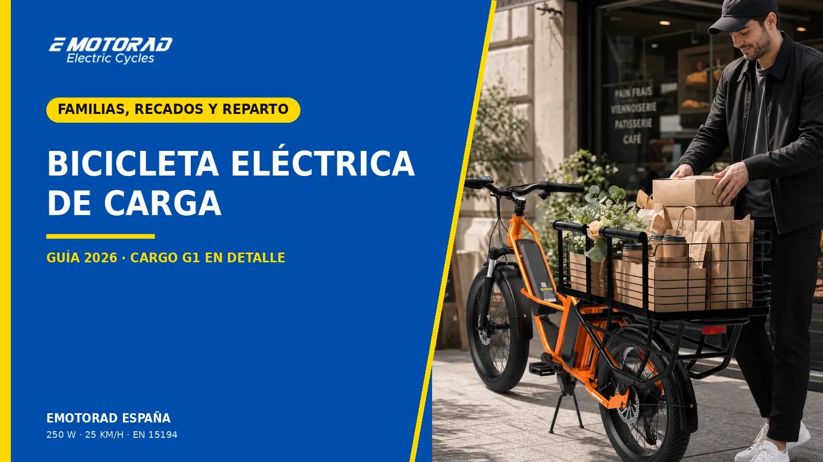 Bicicleta eléctrica de carga: para familias, recados y reparto