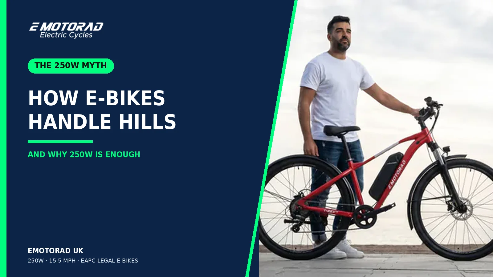 How E-Bikes Handle Hills (and Why 250W Is Enough)