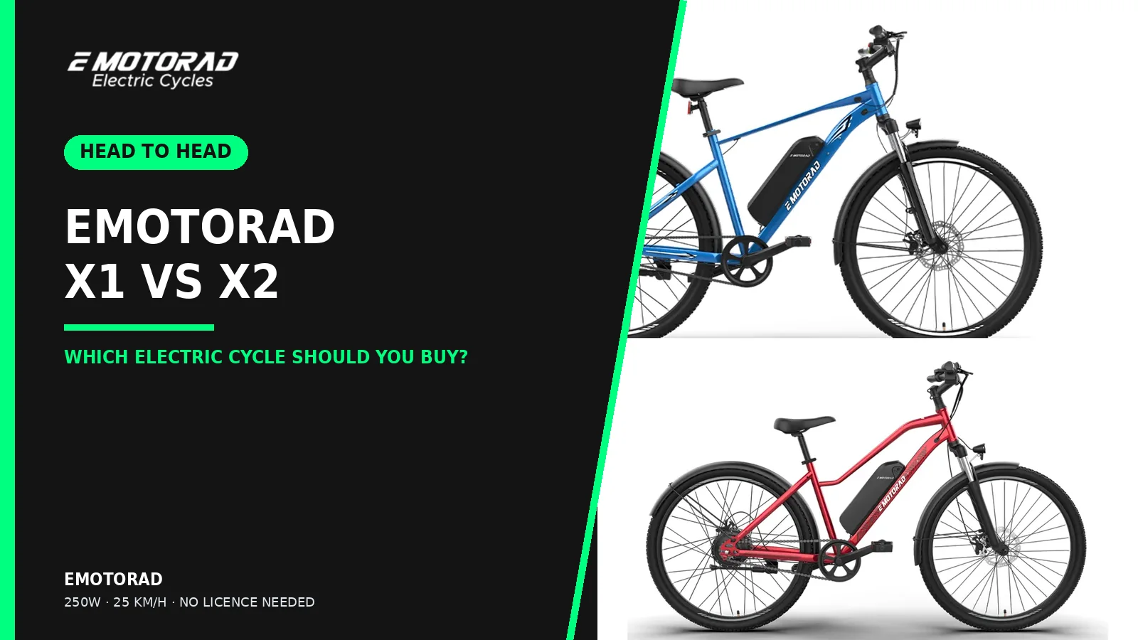 EMotorad X1 vs X2: Which Electric Cycle Should You Buy?