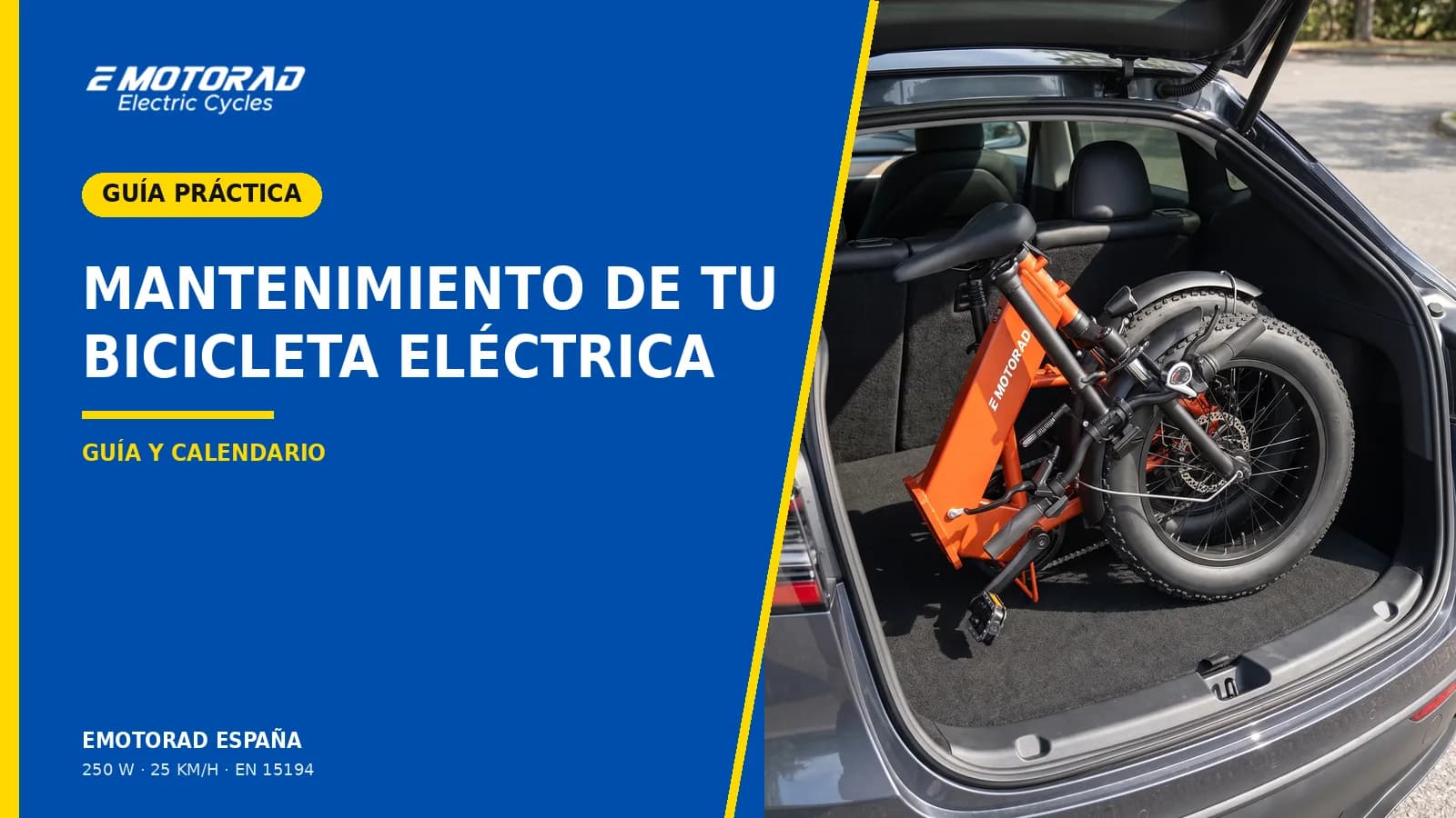 Mantenimiento de una bicicleta eléctrica: guía y calendario