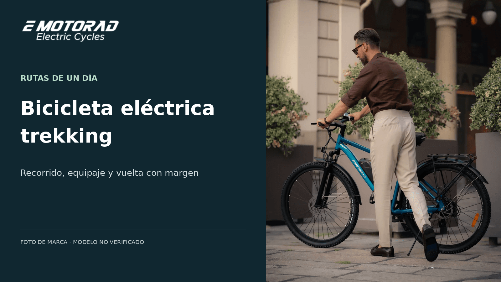 Bicicleta eléctrica trekking: cómo elegir para rutas de un día y equipaje