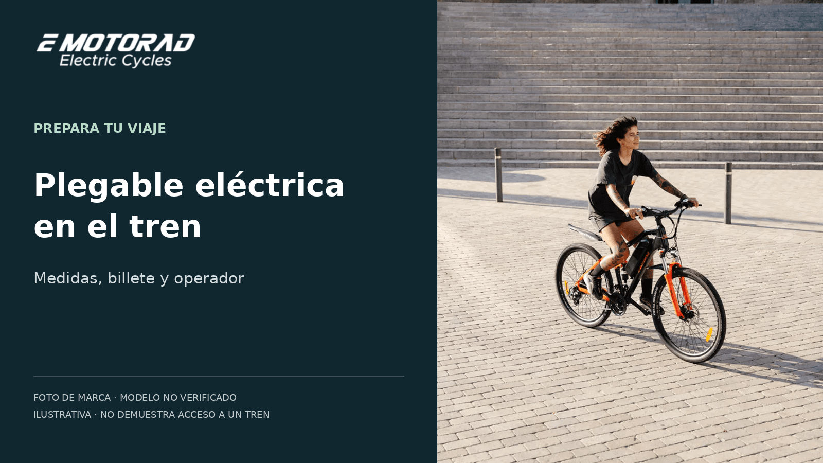 Bicicleta eléctrica plegable en el tren: medidas, billete y preparación del viaje